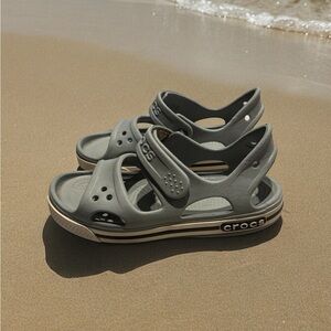 Croc Kids Bayaband Sandals Gray Unisex Size US 3.
